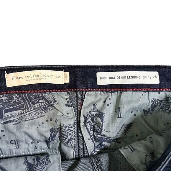 Pilcro and the Letterpress Womens Legging High Rise Denim Cropped Blue Size 28 - Picture 9 of 10